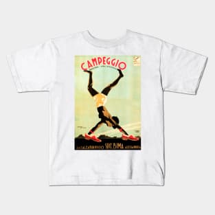 CAMPEGGIO Italian Leather Shoes by Mario Borrione 1932 Art Deco Vintage Lithograph Kids T-Shirt